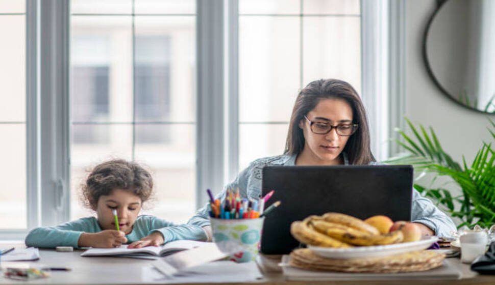 Professional balancing work responsibilities with personal life and development goals