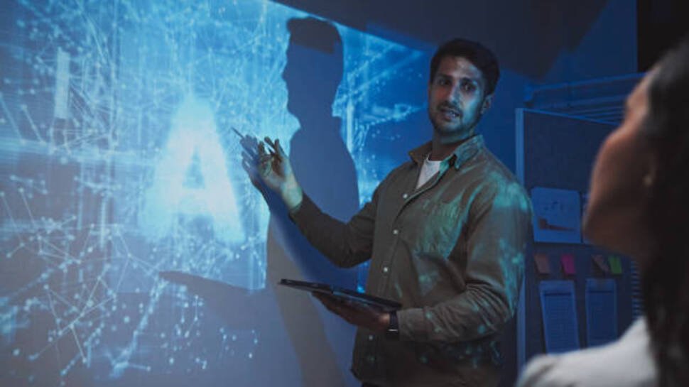 Business team using AI tools to optimize operations and drive digital transformation