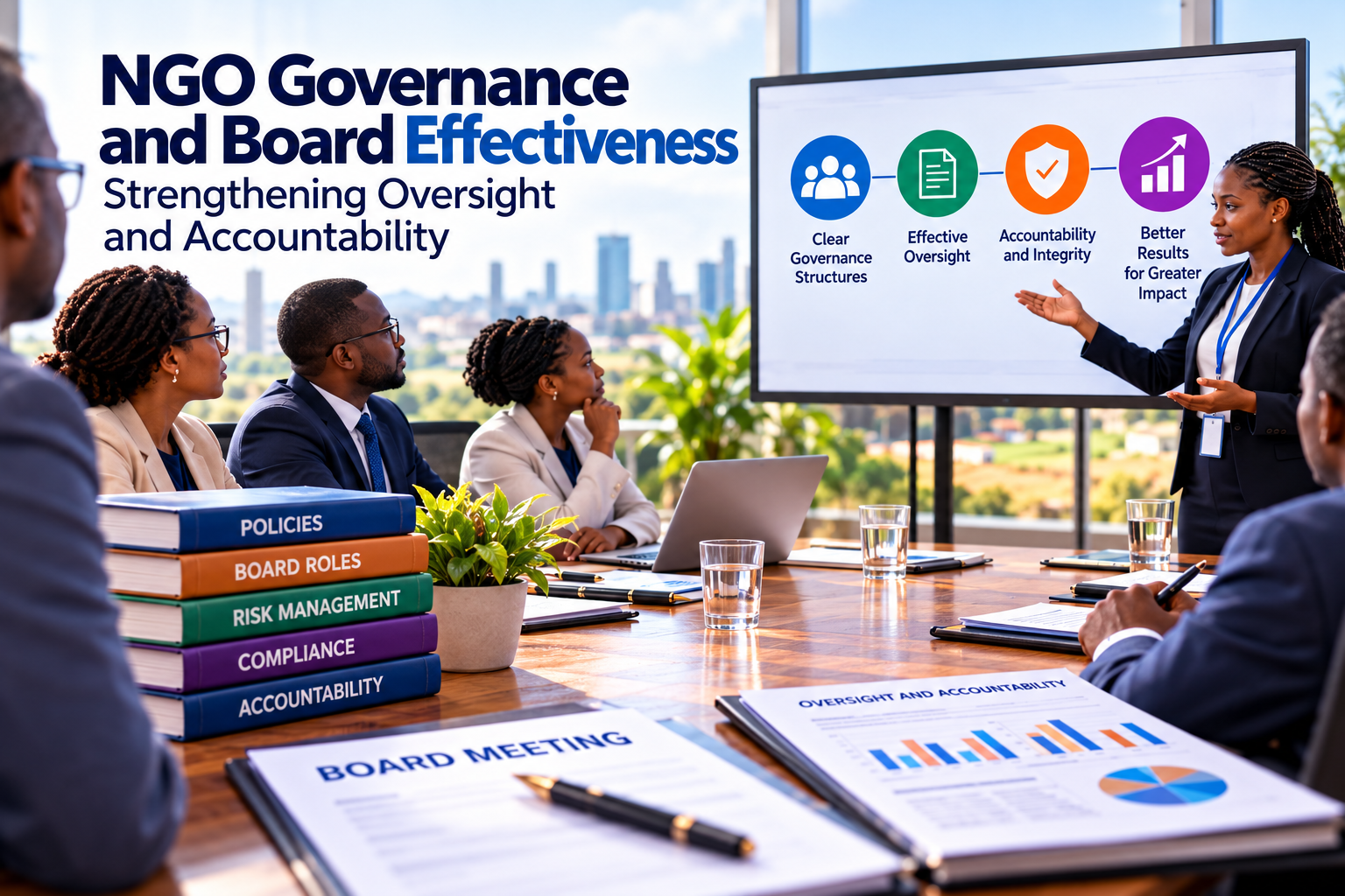 NGO boardroom governance workshop for organisational oversight and accountability